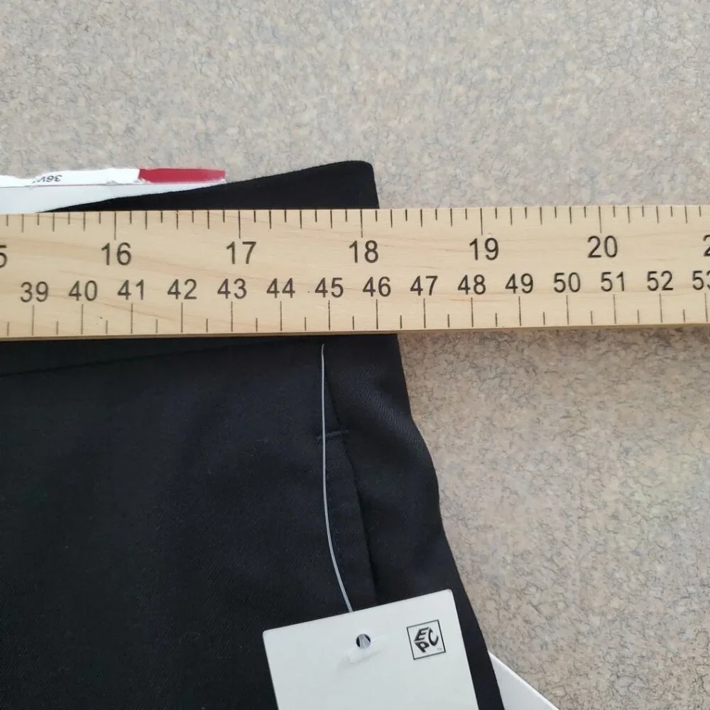 Calvin Klein Mens Black Slim-Fit Performance Dress Pants Size 36W 32L - Picture 8 of 11